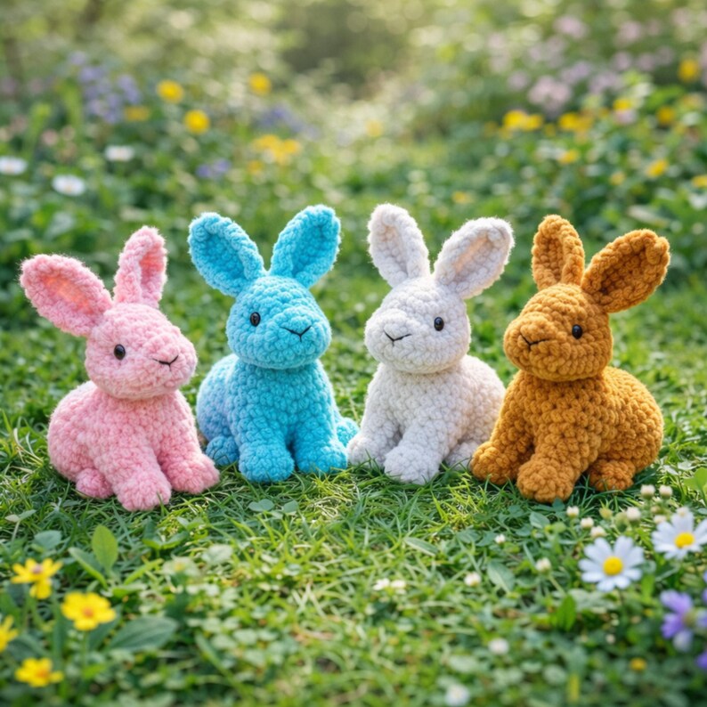 Min Crochet Rabbit Rabbit Crochet Pattern, Mini Bunny Amigurumi Pattern PDF, Realistic ...
