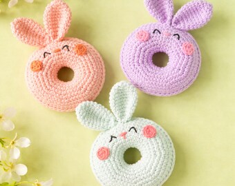 Easter Bunny Crochet Donut: Beginner Amigurumi Pattern for Festive Gifts