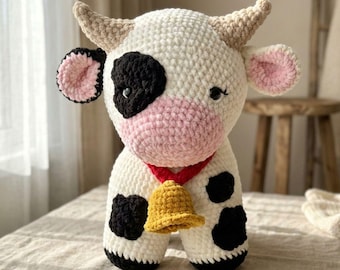 Easy Crochet Cow Pattern | Beginner Amigurumi Cow PDF | Cute Plush Toy Crochet Pattern