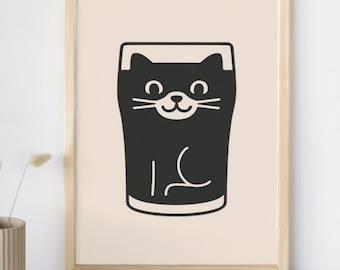 Guinness - Cats Are Liquid - Wall Art Print Poster - FREE DELIVERY