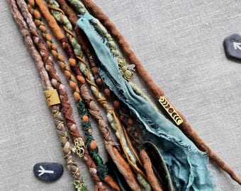 Extension elastica per coda di cavallo con dreadlock – Coda di cavallo con avvolgimento in lana