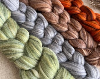 Misto lana merino, stoppino per filatura e infeltrimento, stoppino da 19 micron, fibra per infeltrimento, lana per dreadlock, parte superiore pettinata, 10 g/20 g/50 g