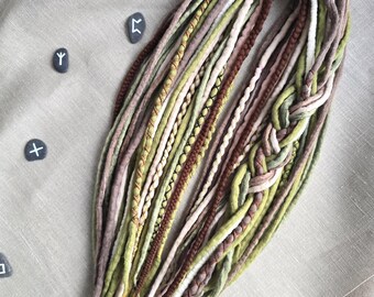 Dreadlocks - dreadlocks in lana merino verde-marrone