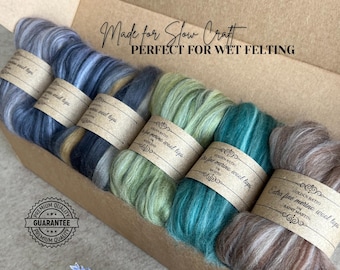 Lana merino per infeltrimento ad ago e bagnato, roving da 19 micron, fibra per filatura per principianti, lana per dreadlocks, capelli per bambole, pettinati, 5 g / 10 g / 20 g / 50 g