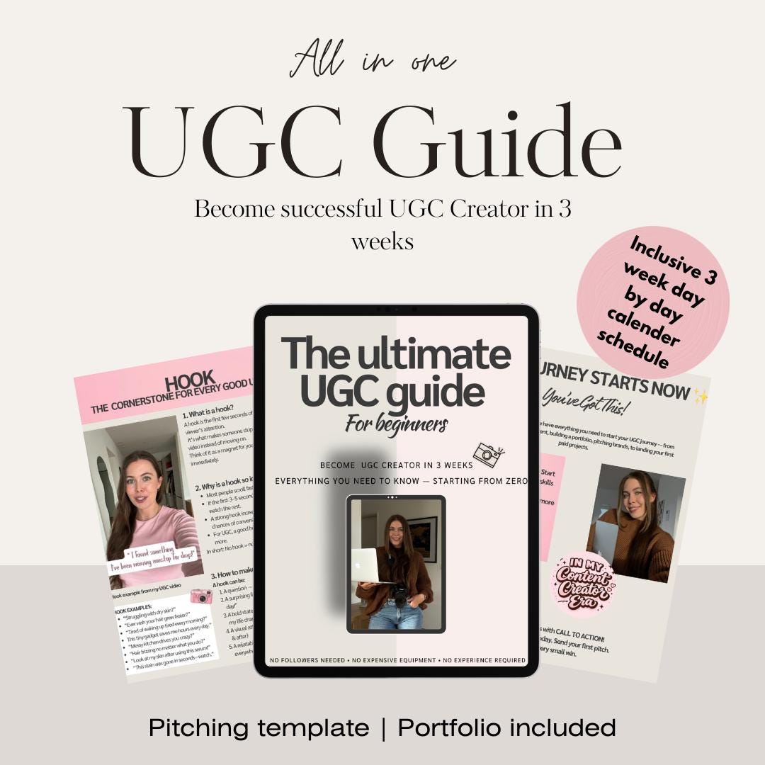 Free Ugc Guide.pdf Ultimate 3 Weeks Guide to UGC Success for Beginners | Ebook for Content ...