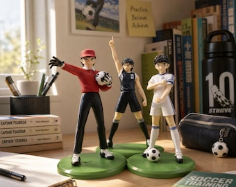 Figura Capitán Tsubasa 18-20 cm / Ozora Tsubasa Hyuga Kojiro Wakabayashi Genzo Anime Estatua de PVC Regalo coleccionable