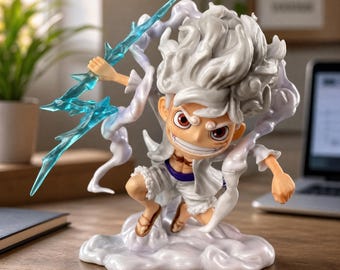 Figura de One Piece Gear 5 Luffy / Estatua de PVC del anime Nika Awakening SD / Figura de acción coleccionable de Monkey D. Luffy