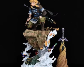 Figura de Link de la Leyenda de Zelda / Figura coleccionable de videojuego / Estatua grande de 38 cm / Regalo para jugadores, exhibición de colección para fans de Zelda