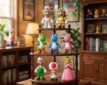 Figuras de Super Mario Bros de 12 cm / Mario, Luigi, Yoshi, Peach, Toad, Mario Dorado, PVC, coleccionables, estilo Nintendo, juguetes de anime
