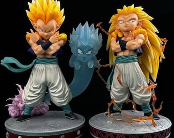 Figura Gotenks SSJ3 inspirada en Dragon Ball Z / Estatua de anime Super Saiyan 3 de 25 cm / Figura de coleccionista, regalo de anime