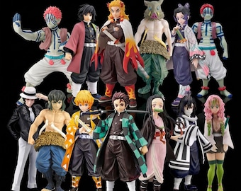 Conjunto de figuras de acción Demon Slayer / Figura Tanjiro Kamado Zenitsu Agatsuma Nezuko / Kimetsu No Yaiba PVC Anime Regalo coleccionable