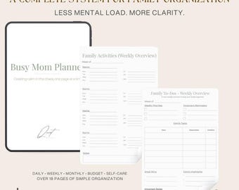 Agenda per mamme impegnate – PDF stampabile e compilabile