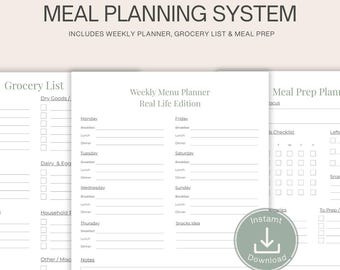 Sistema de planificación de comidas – Edición práctica / PDF imprimible