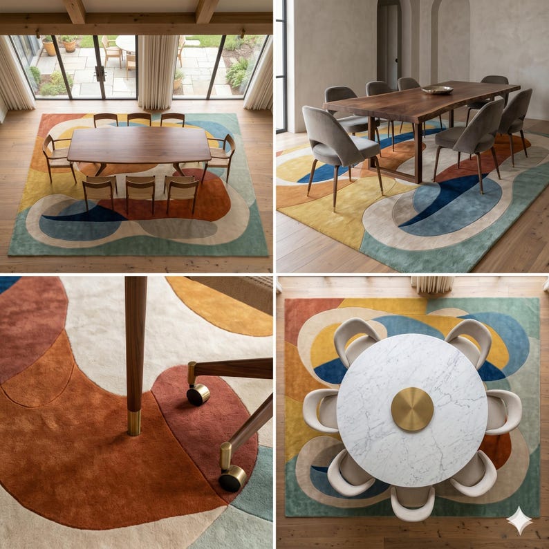 Premium custom tufted rug with artistic abstract design