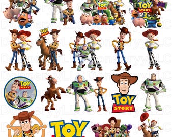 Toy Story PNG Clipart Bundle, Toy Story Birthday PNG, Kids Party Decorations, DIY Printable Designs, Digital Download