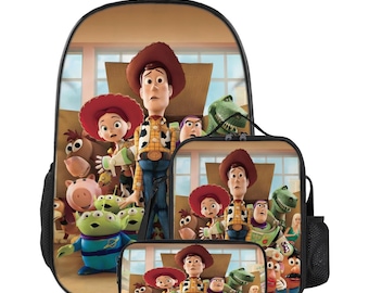トイ・ストーリー バックパックセット | ウッディ＆バズ、オックスフォード布、3ピース