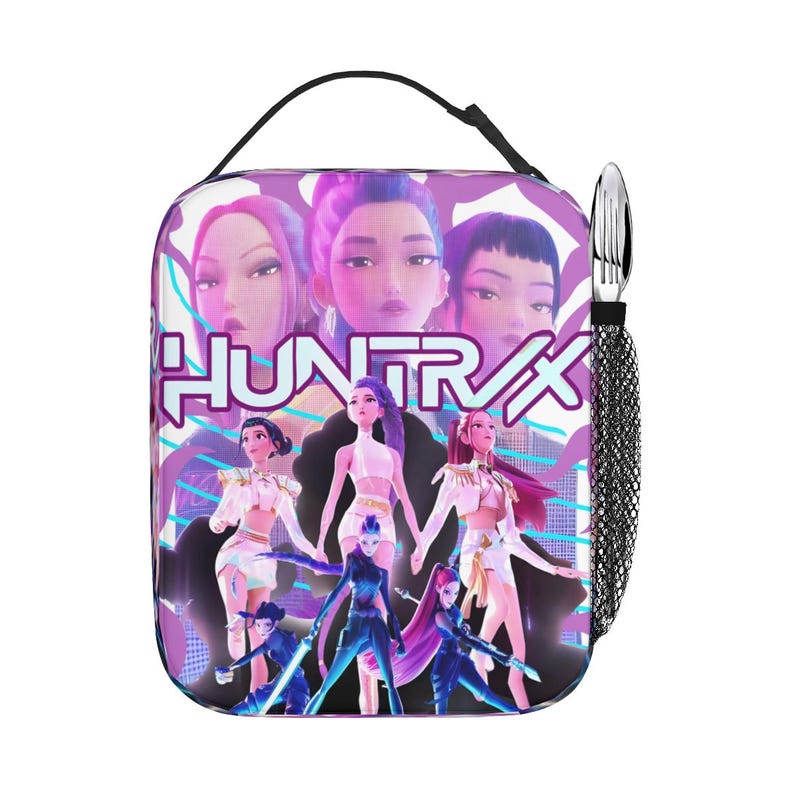 Kpop Demon Hunter Lunch Bag | Huntrix Anime Insulated Lunch Tote ...