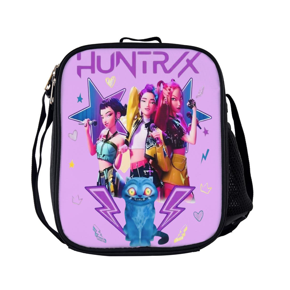 Discover Kpop Demon Hunters Lunch Bag and Backpack Set for Kids, Anime School Bag with Pencil Case, Girl Travel Gift