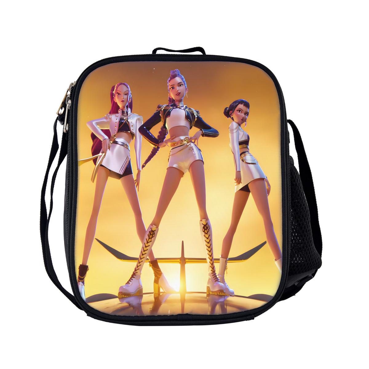 Discover Kpop Demon Hunters Kids Backpack Set with Lunch Bag and Pencil Case | Girls School and Travel Gift