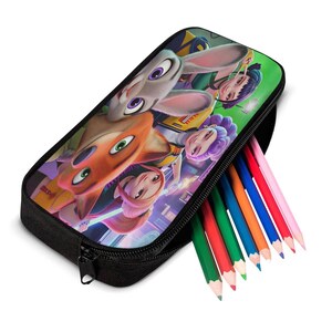 K-Pop Demon Hunters x Zootopia 2 Backpack Set | Kids Cartoon School Backpack Lunch Bag Pencil Case | Anime Animal Oxford Cloth Combo image 7