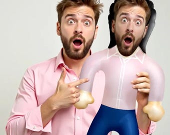 Custom Air Minime Doll, Personalized Full Body Inflatable Doll, Funny Gift for Him Her, Face Custom Blow Up Doll, Unique Gag Gift Idea