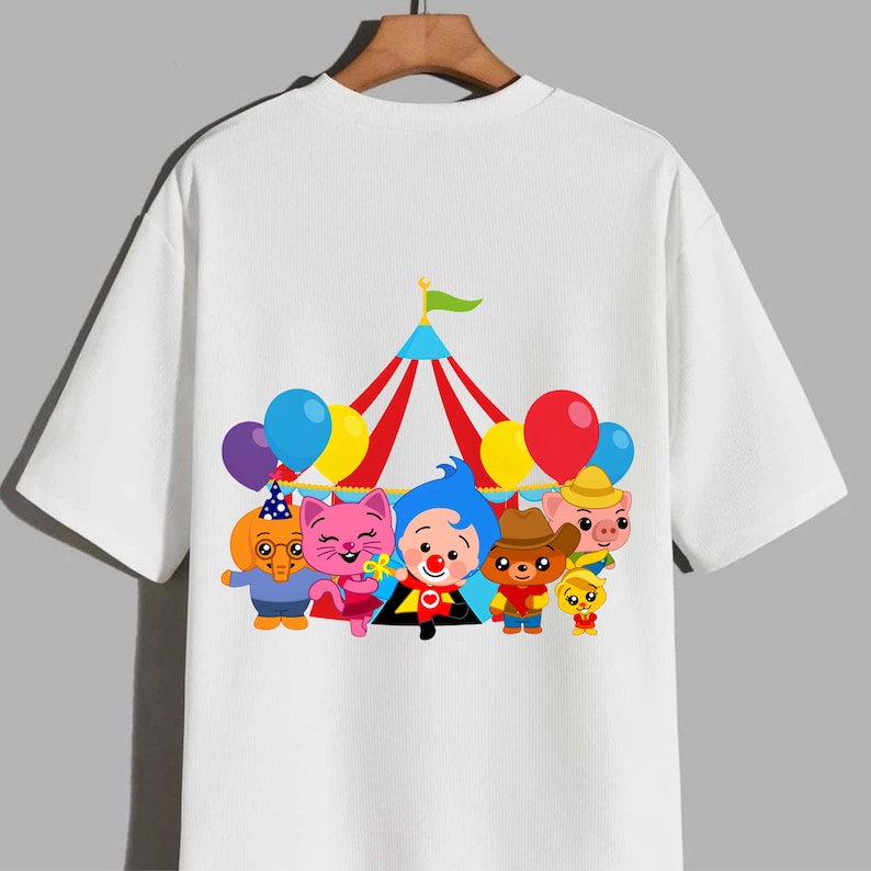 Plim Plim PNG Bundle, Cute Clown Cartoon Clipart, Kids Character Sublimation Design, Digital Download, Sticker, Shirt Print PNG image 3