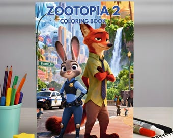 Zootopia 2 Coloring Book for Kids | Fun Zootopia 2 Coloring Pages | Cartoon Animal Activity Book | Creative Fun
