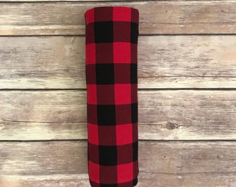 Infant Baby Blanket - Buffalo Plaid Baby Blanket - Swaddle Blanket - Woodland Nursery - Buffalo Plaid Nursery - Stretchy Jersey Swaddle