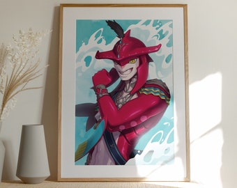 Prinz Sidon Zora Kunstdruck - Legend of Zelda Breath of the Wild