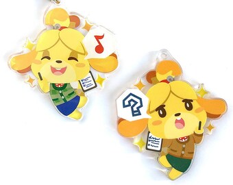 Isabelle Animal Crossing ACNL Reversible Acrylic Charm
