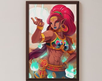 Lady Urbosa Kunstdruck: Legende von Zelda Breath of the Wild (11x17)