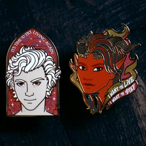 Baldur&#39;s Gate Astarion and Karlach Pins