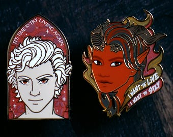 Baldur's Gate Astarion und Karlach Pins