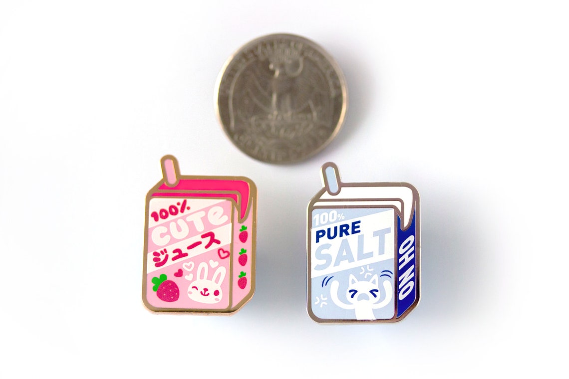 100 Cute Juice Box Pin Pure Salt Pin Salty Juice Box Pin Etsy