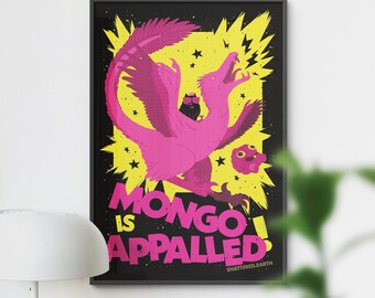 Mongo is Appalled Princess Donut on Mongo Dungeon Crawler Carl Artist Drawn Print
