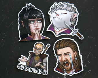 Baldur's Gate 3 Meme Vinyl Stickers,  Astarion, Withers, Gale, Catstarion cat-astarion