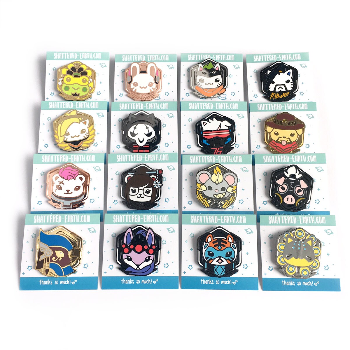 Overwatch Pins Mercy Hanzo Genji D.va Animal McCree Mei Etsy