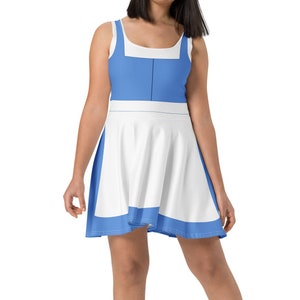 Belle Blue Disneybound Skater Dress