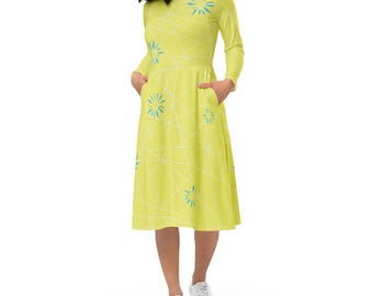 long sleeve moana dress Moana Toddler Girls Drop Waist Graphic Print Dress with Long Sleeves, Sizes 12M-5T