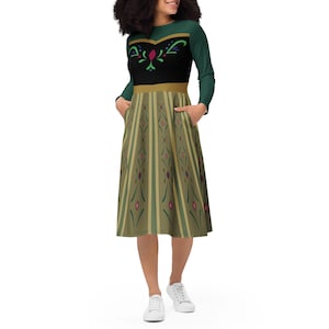 Anna Costume Long Sleeve Midi Dress - Made to Order