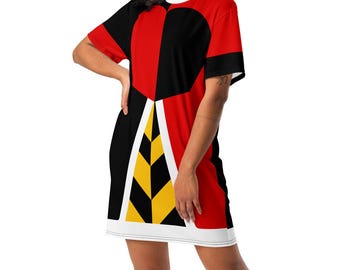 queen of hearts t shirt dress Queen of Hearts" Women's T-Shirt Dress OrangeCloud9