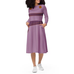 Megara Costume Long Sleeve Midi Dress - Made to Order