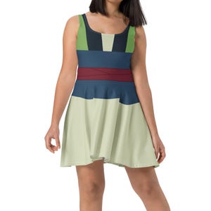 Mulan Costume Skater Dress - Made to Order