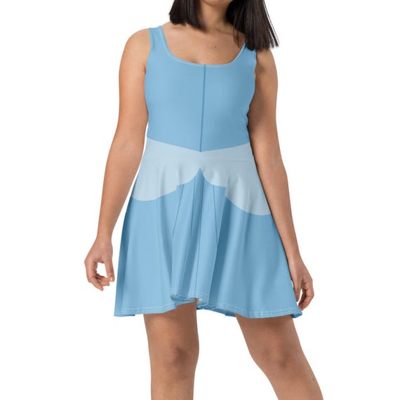 cinderella skater dress Dreamy Light Blue Watercolor Cinderella Skater Dress, Glass Slipper  Carriage Castle Outfit, Magic Kingdom Disneybound Princess Party Gift
