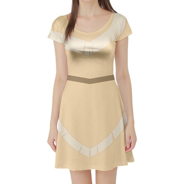 Pocahontas Disneybound Short Sleeve Dress