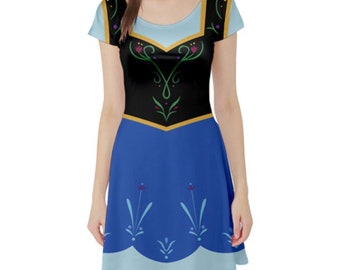 Anna Disneybound Short Sleeve Dress