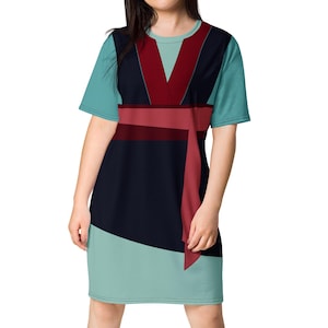 Mulan Costume Oversized T-shirt Dress - Made to Order