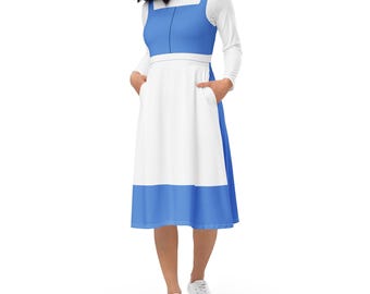 Belle Costume Long Sleeve Midi Dress - Made to Order