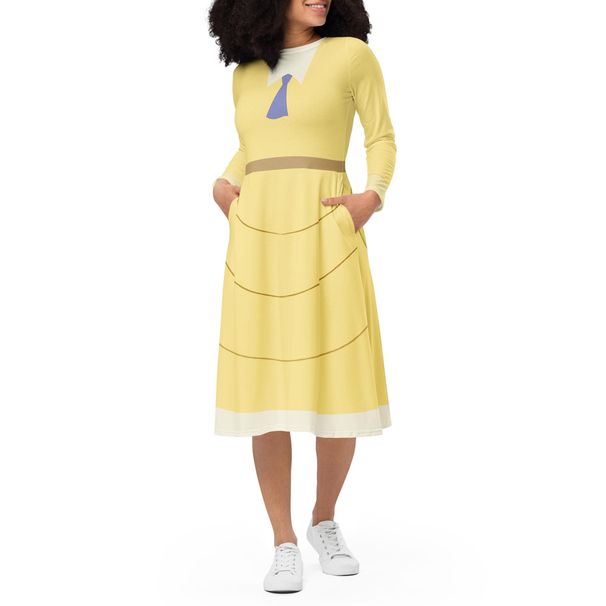 Vestido midi de manga larga Jane Costume - Hecho a medida