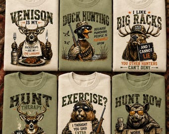 Funny Hunting Bundle PNG, Hunting Shirt Designs, Sarcastic Deer Duck Squirrel Hog Graphics